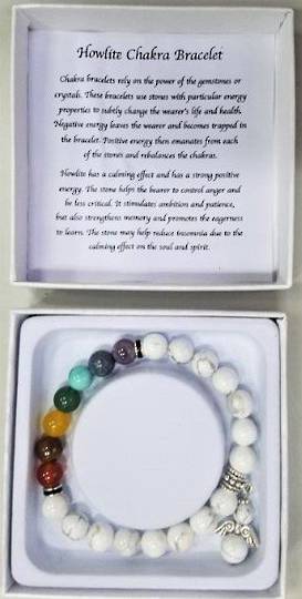 Howlite chakra bracelet